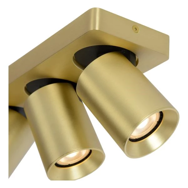 Lucide NIGEL - Ceiling spotlight - LED Dim to warm - GU10 - 3x5W 2200K/3000K - Matt Gold / Brass - detail 3